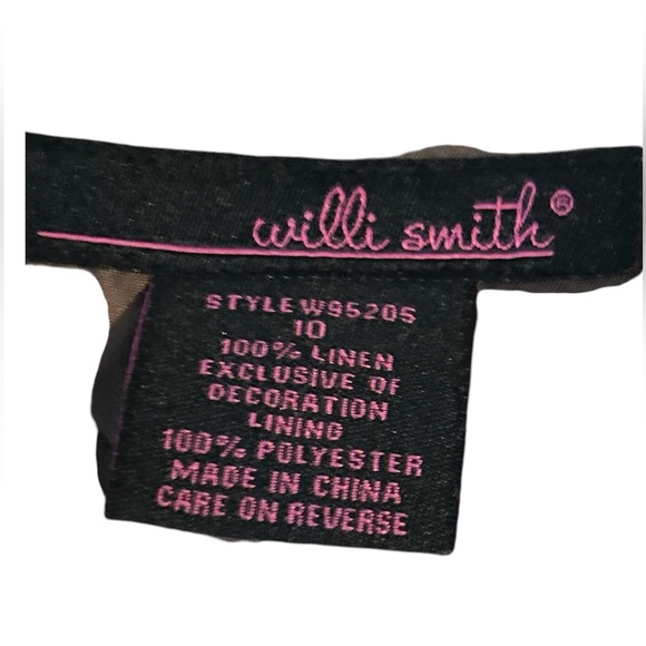 Willi Smith brown vintage classic linen blazer, size 10. - Picture 3 of 3